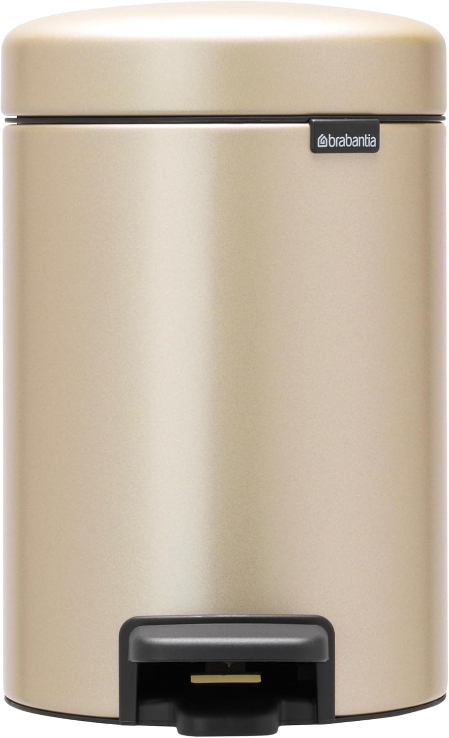 Brabantia Caixote do lixo com pedal, Stainless Steel, metal dourado, 3L