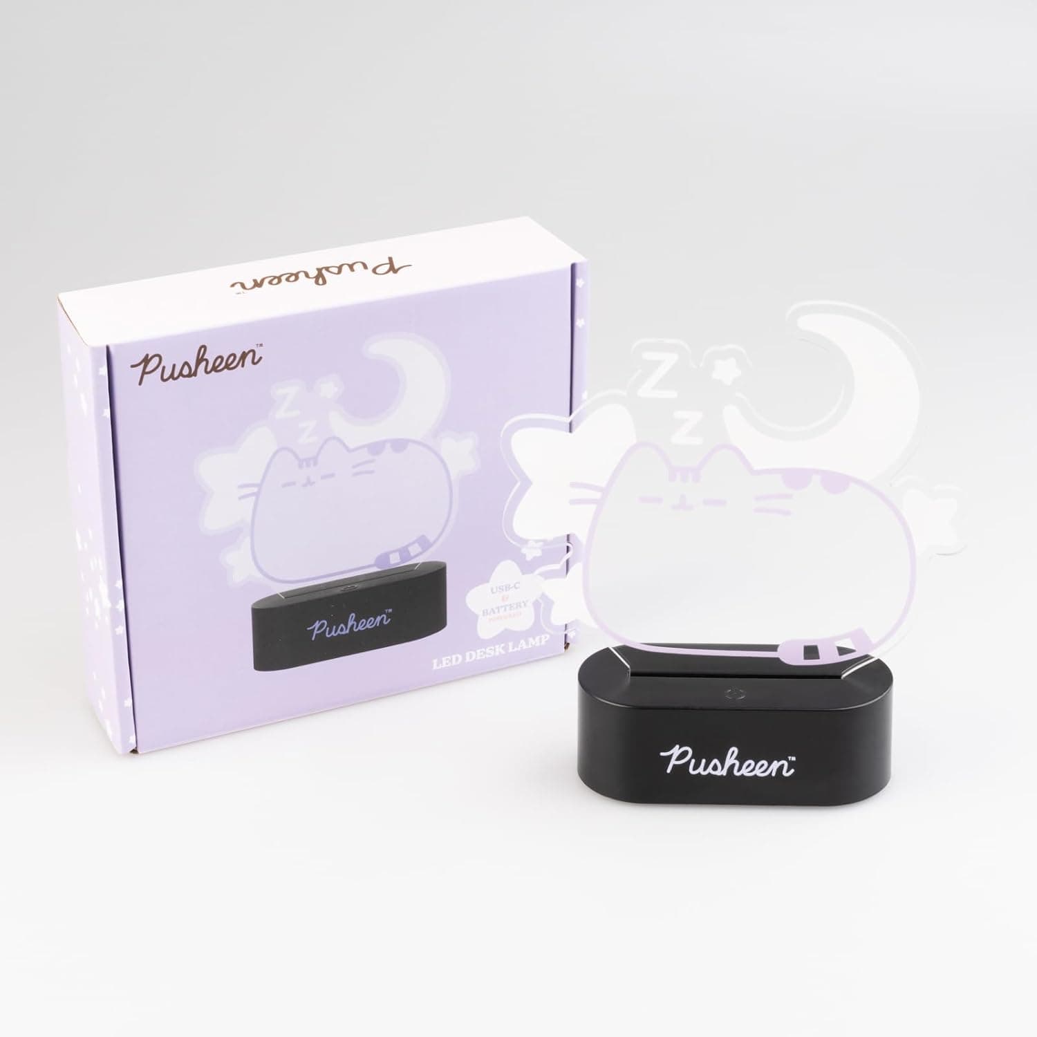 Grupo Erik Pusheen Cat | Candeeiro de mesa LED para crianças com design kawaii