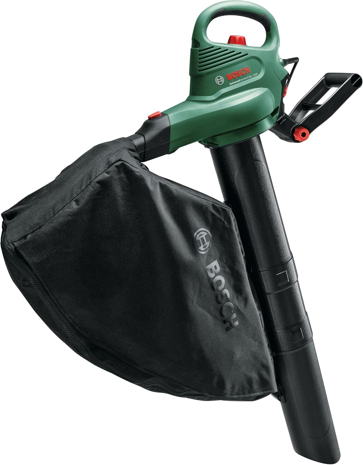 Bosch Aspirador e soprador de folhas elétrico UniversalGardenTidy 2300 (2300 W, saco coletor de 45 l, velocidade variável, para soprar, aspirar e triturar as folhas, em caixa)