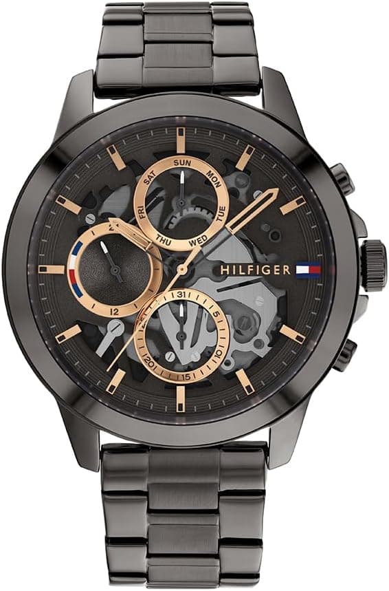 Tommy Hilfiger | Relógio multifunções para homem com bracelete em aço inoxidável ou couro