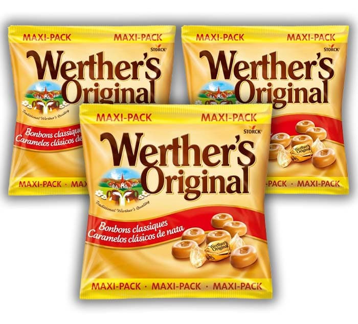 Werther's Original Caramelo de manteiga e nata, 3 x 300 g