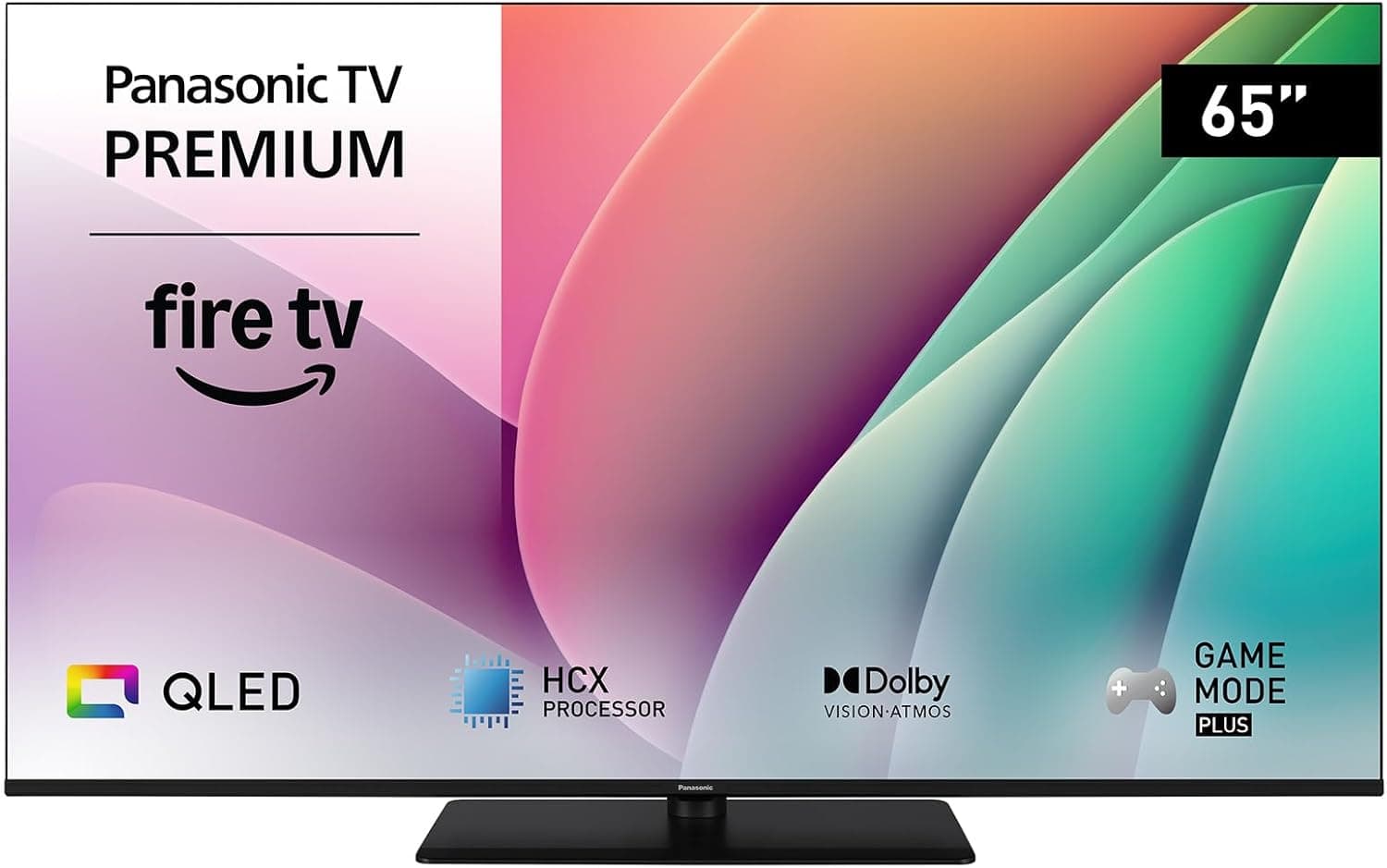 Panasonic Premium TV-65W80AEZ, série W80 de 65 polegadas 4K Ultra HD QLED Smart TV, 2024, Fire TV, Dolby Vision e Atmos, modo de jogo extremo, controlo por voz da Alexa, Airplay, preto