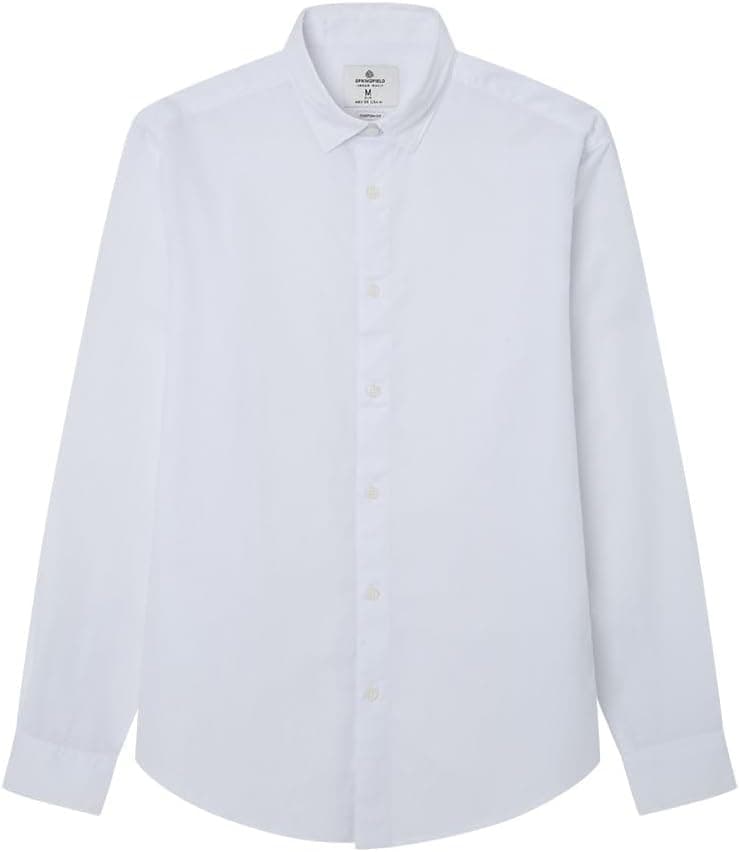 SPRINGFIELD Structure Daily | Camisa branca de manga comprida para homem