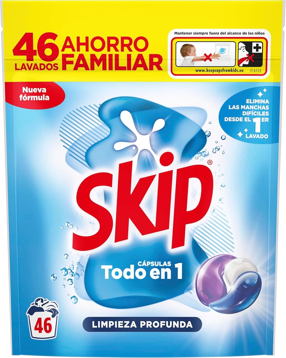 Skip Detergente em cápsulas limpeza profunda, 46 lavagens
