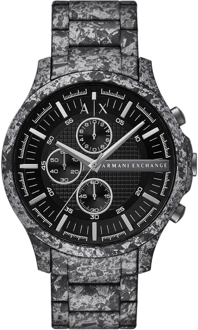 Relógios Armani Exchange para homem, movimento cronógrafo de quartzo, caixa de 46 mm com bracelete em aço inoxidável