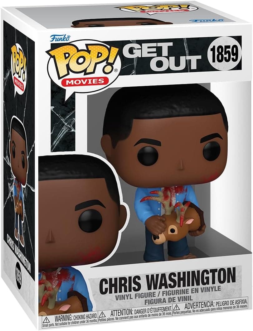 Funko Pop! Filmes: Get out - Chris Washington with Deer - deixe-me sair - figura de vinil colecionável - ideia de presente - Mercadoria oficial - brinquedos para crianças e adultos - Fãs de filmes