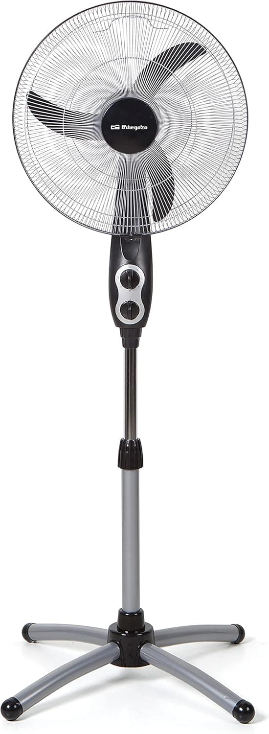 Orbegozo SF 0156 - Ventoinha oscilante oval, 3 velocidades, temporizador, diâmetro hélice de 45 cm, altura ajustável, 60 W