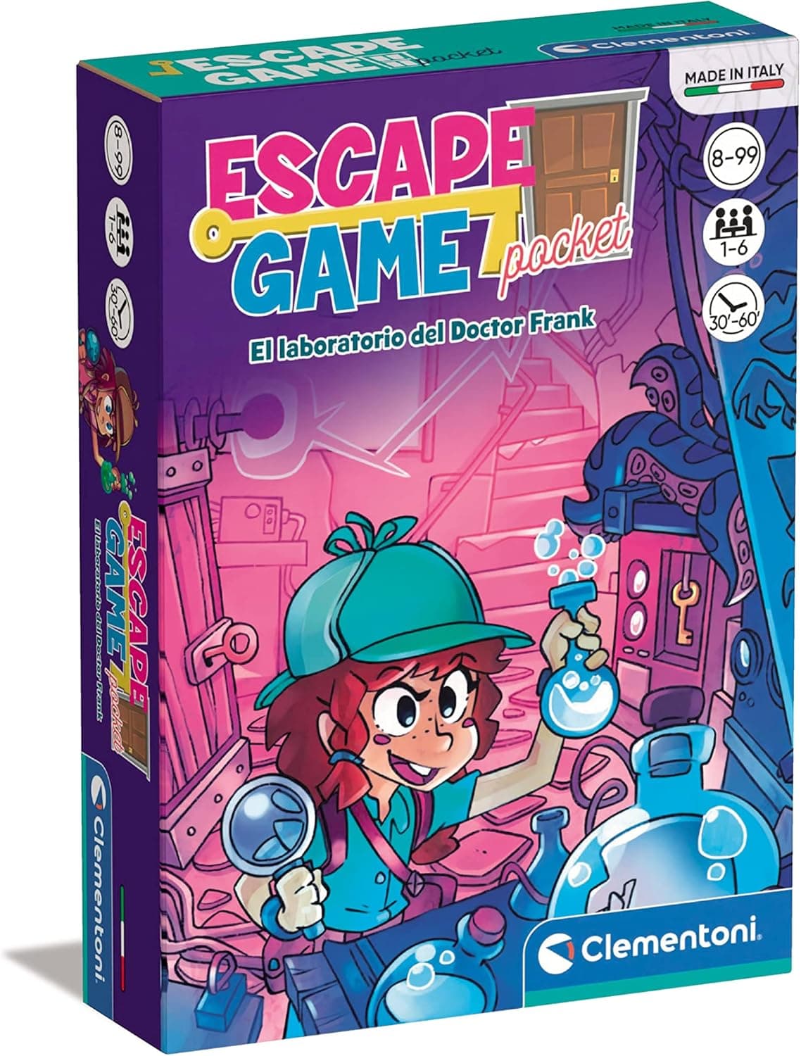 Clementoni - Escape Room Laboratório conjunto de mesa familiar a partir de 8 anos (55460)