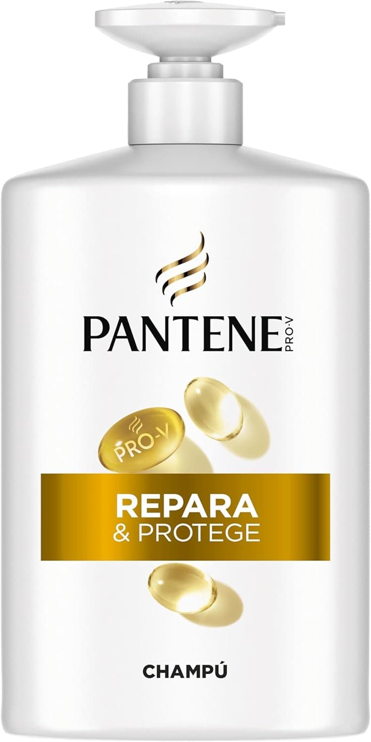Pantene Pro-V Repara e protege champô 1 L, dispensador, cabelo seco e danificado. Limpa e protege as ligações empilhares. Sem silicone. Active Nutri-Plex