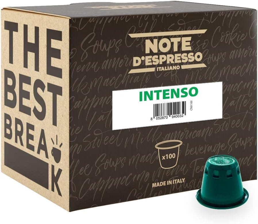 Note d'Espresso - Intenso - Cápsulas de café - Compatíveis com máquinas de café NESPRESSO - 100 caps