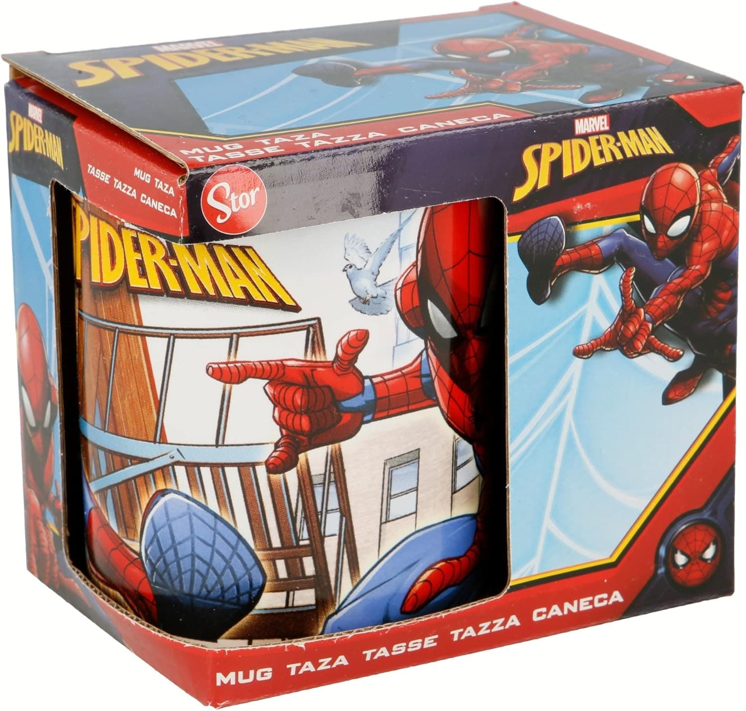 Caneca de cerâmica de 325 ml em caixa de presente do Homem-Aranha