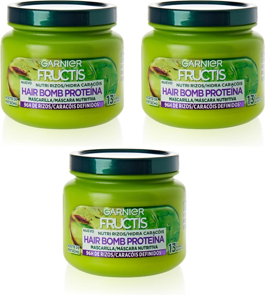 GARNIER Fructis máscara hidratada, 320 ml x 3