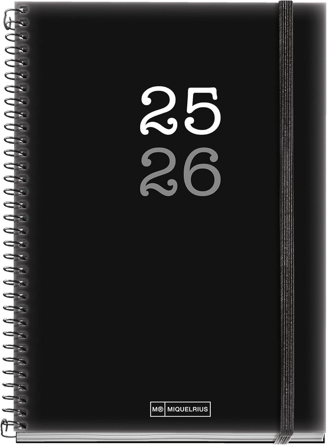 Miquelrius 2025 2026 | Agenda escolar 12 meses capa polipropileno opaca com fecho elástico e vista semanal, 150 x 213 mm