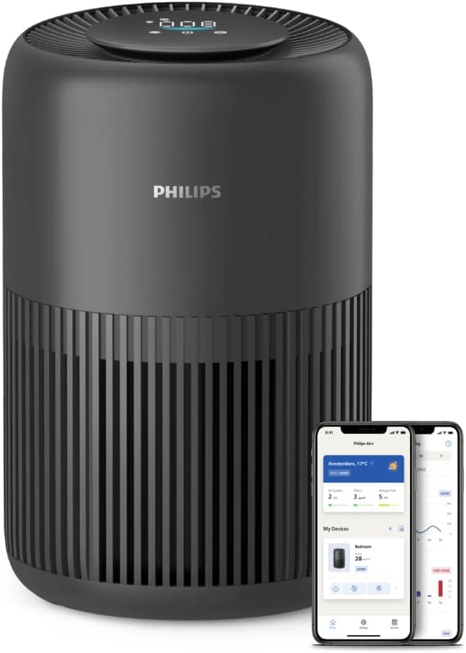 Philips Purificador de ar série 900, HEPA NanoProtect Filtro de carvão ativo, CADR 250 m³/h para alérgicos de 65 m², silencioso, inteligente e de baixo consumo (AC0951/13)
