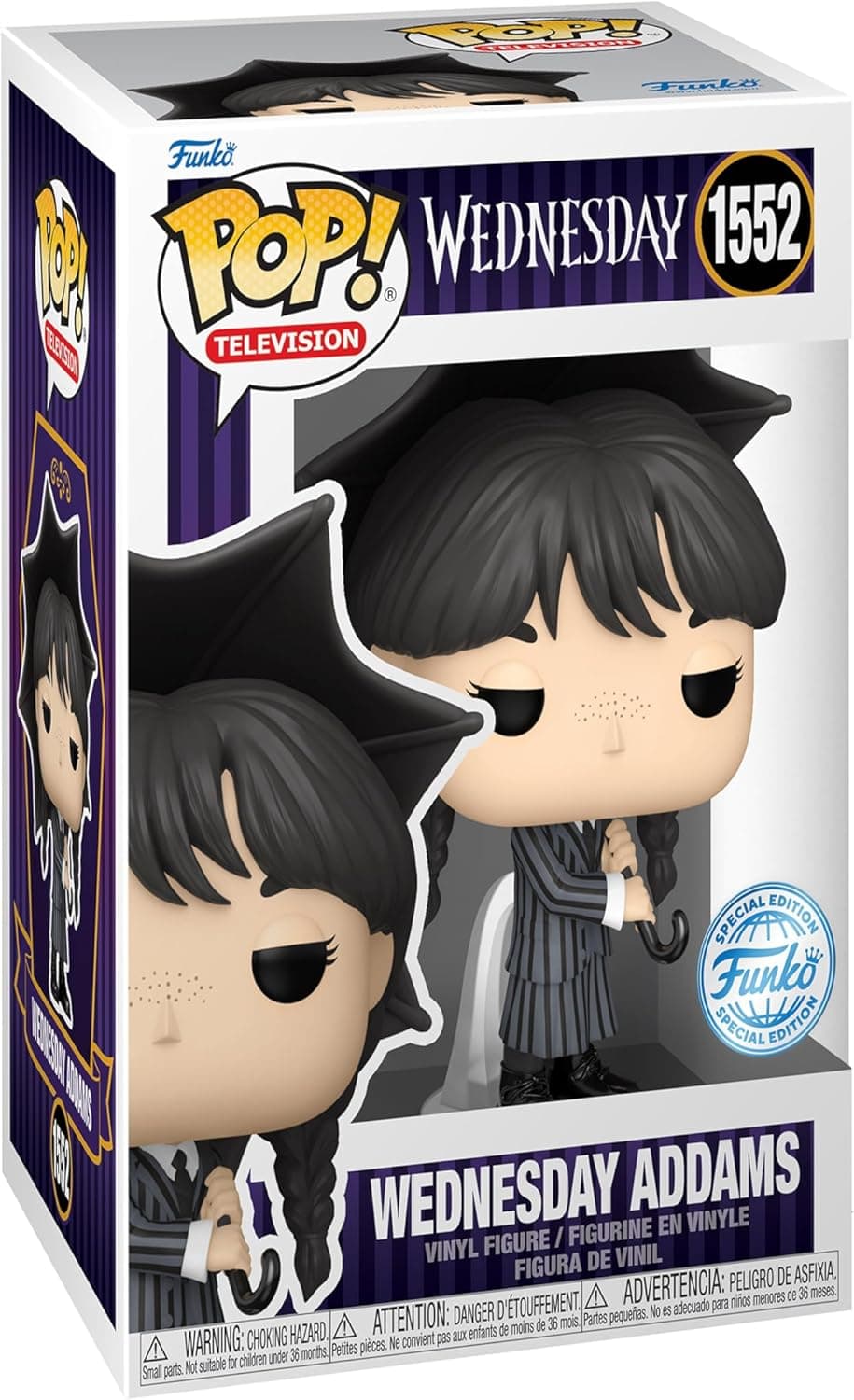Funko Pop! TV: Wednesday - Wednesday with Umbrella - Merlina - Figura de vinil colecionável 