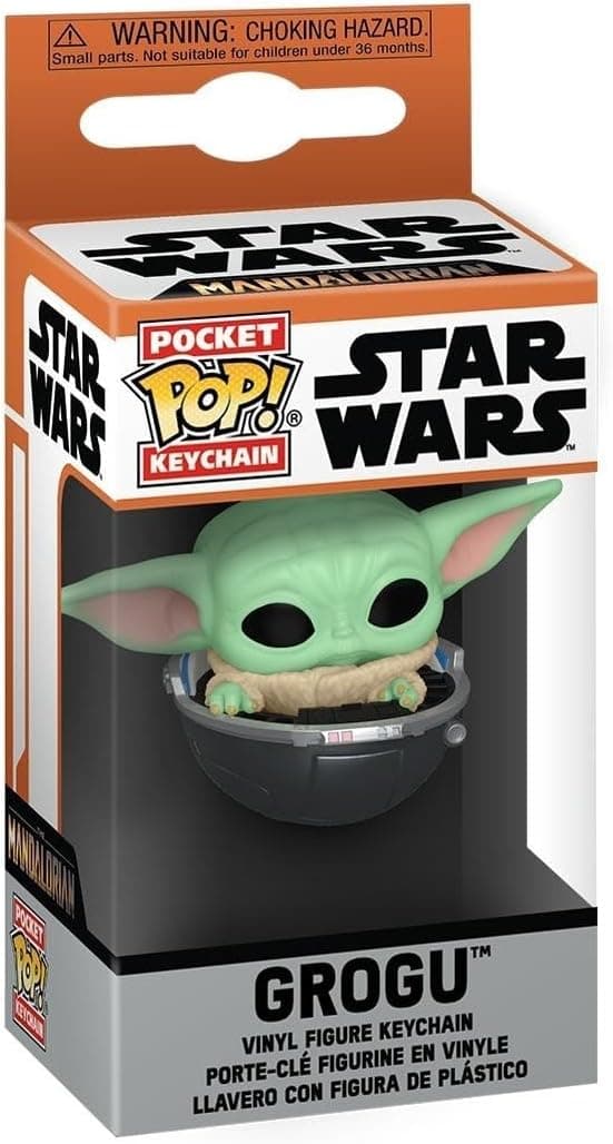 Funko Pop! Keychain: Star Wars: The Mandalorian S9 - Grogu (The Child, Baby Yoda) - mini figura de vinil colecionável porta-chaves original - enchimento de meias - ideia de presente - Mercadoria