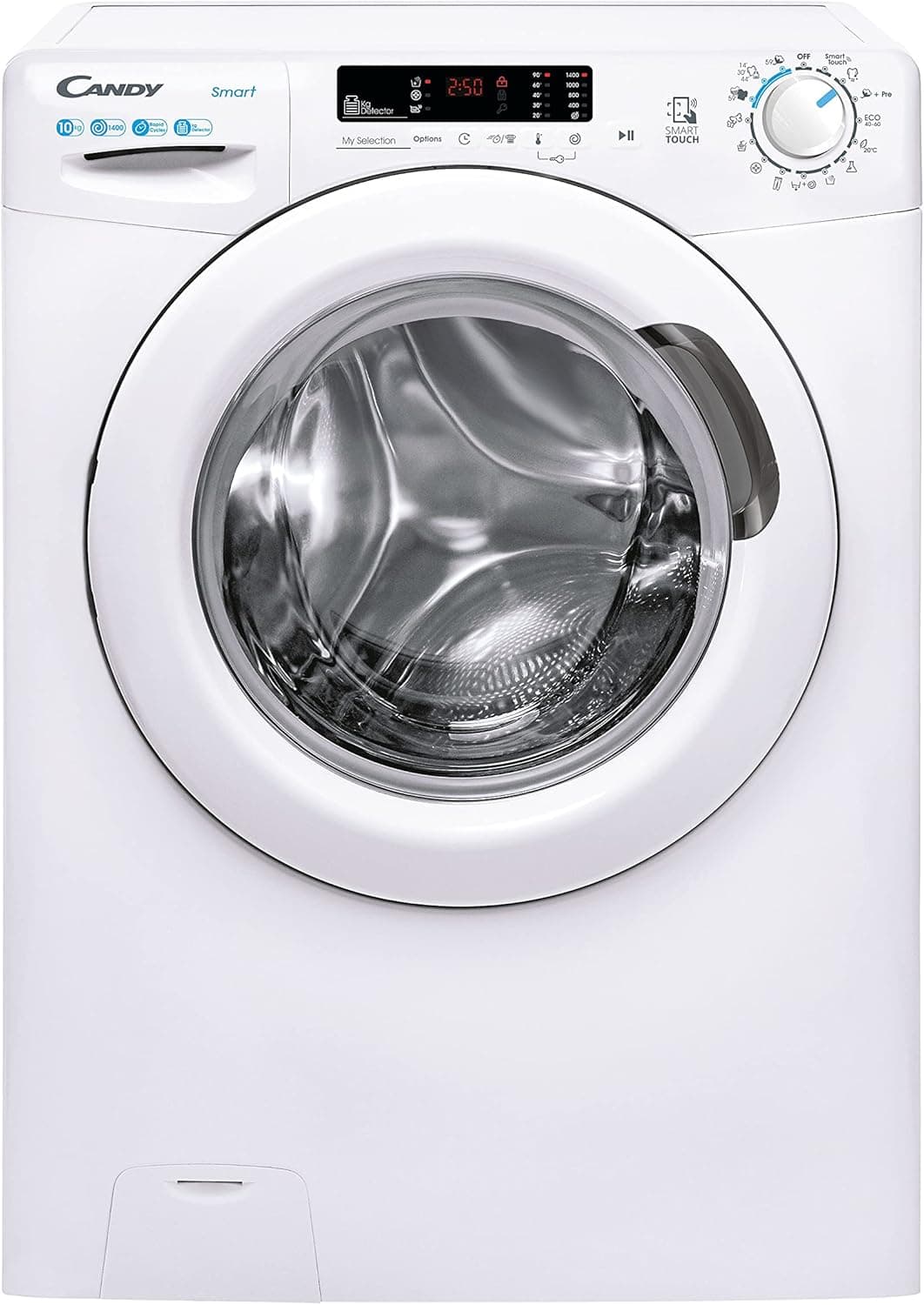 Candy Smart CS 14102DE/1-S | Máquina de lavar 10 kg com NFC, assistente de voz e 5 ciclos rápidos