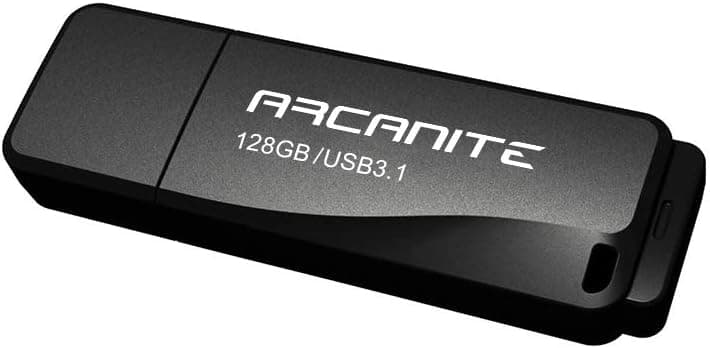 ARCANITE - Pen Drive de memória USB 3.1 de 128 GB, Flash Drive, velocidade de leitura de até 400 MB/s