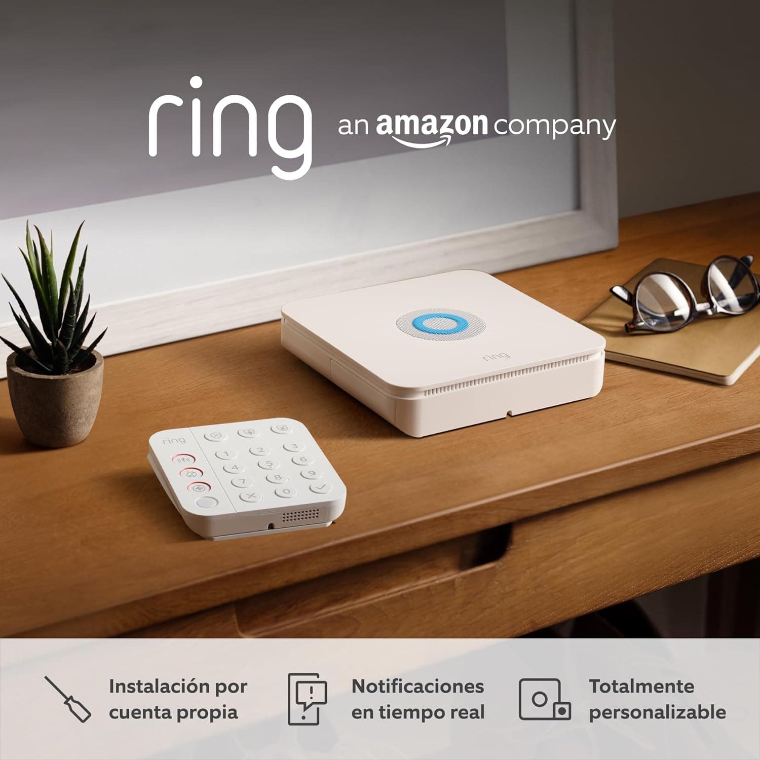 Kit de Ring Alarm - S Sistema de segurança residencial com alarme e monitorização assistida opcional - sem compromissos a longo prazo | Compatível com Alexa | 30 dias gratuitos do Ring Home