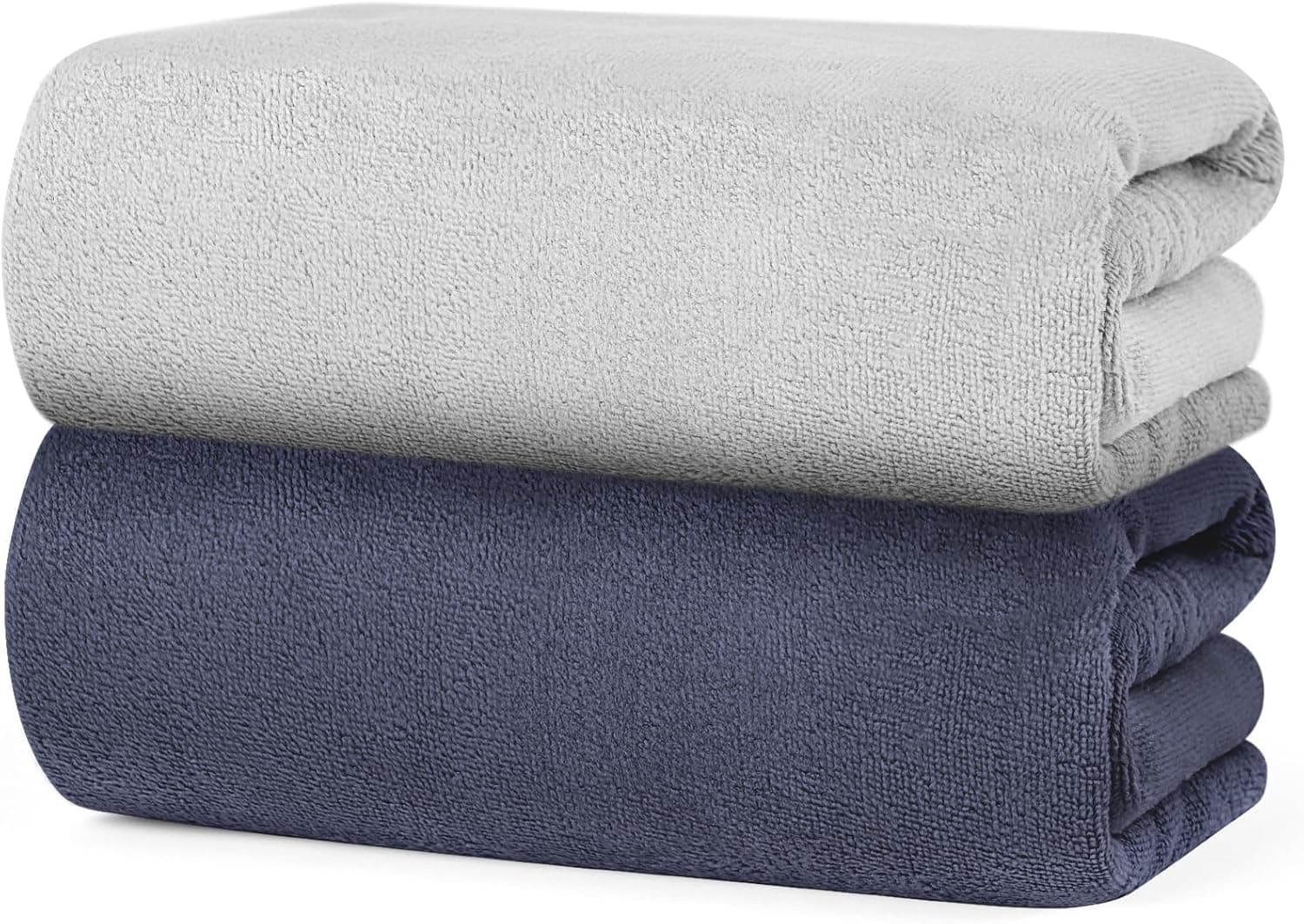 URAQT Toalhas de banho grandes, de microfibra, ultra absorvente, 2 unidades