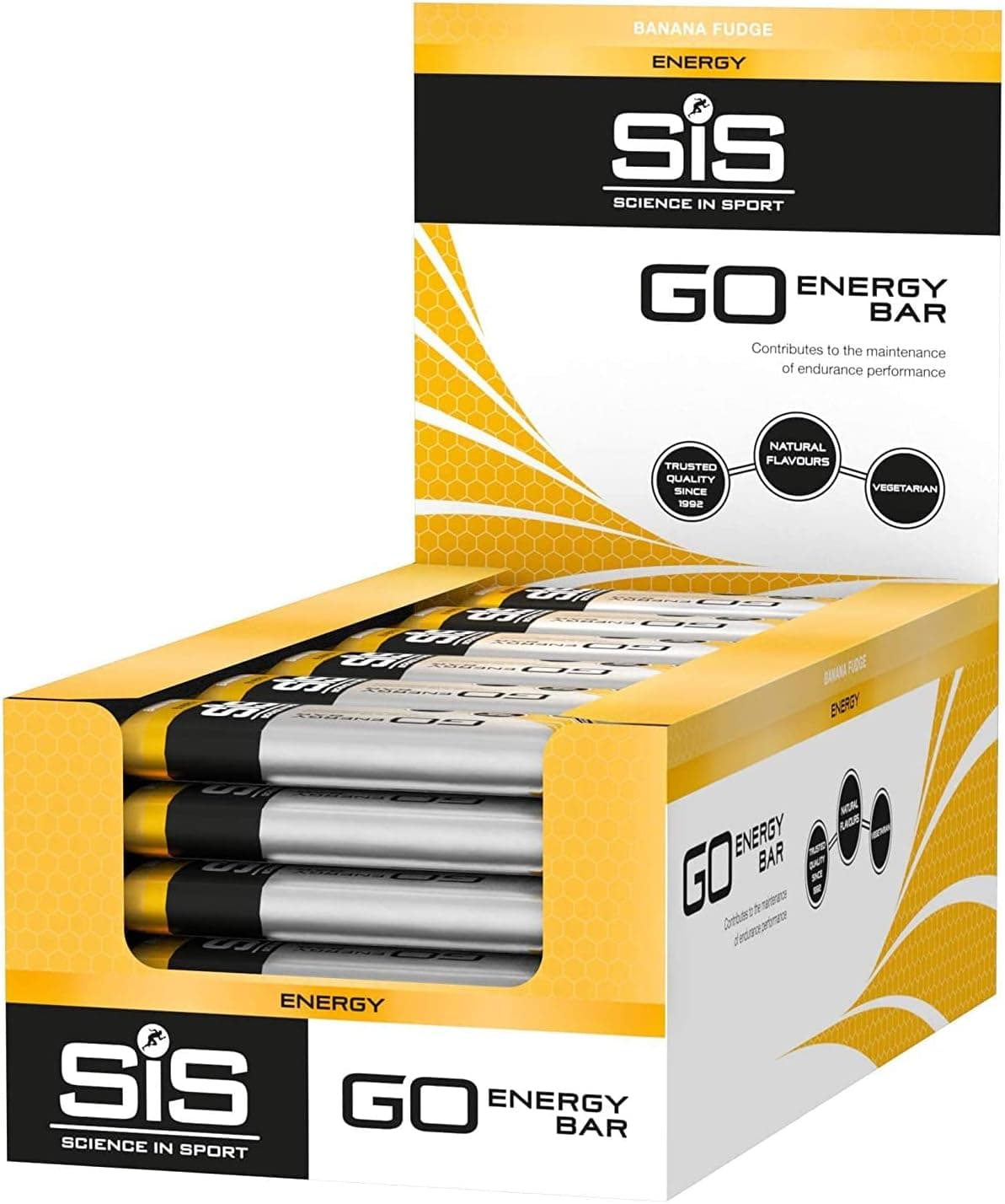 Science in Sport GO Barra energética mini 40 g embalagem de 30 banana caramelo, vegan - barras com 26 g de carboidratos, ideais para fornecer energia durante exercícios intensos