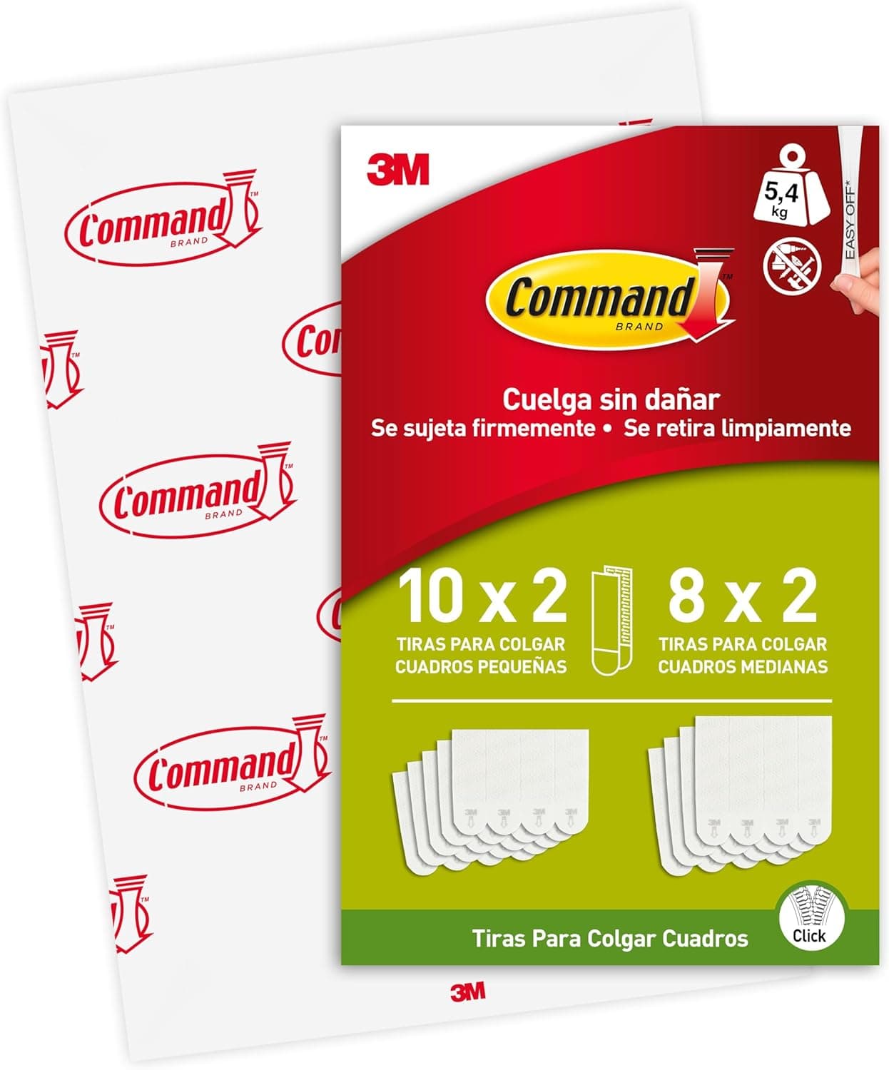 Command Tiras Adesivas para pendurar quadros brancos pequenos e médios