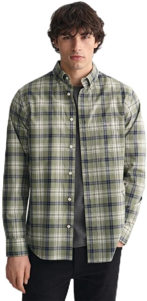 GANT Reg Poplin Check Shirt camisa para homem