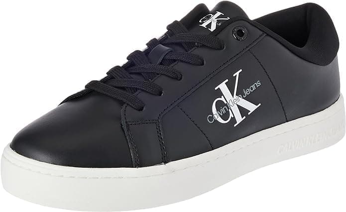 Calvin Klein Classic Cupsole Low Lace Up Leather, Sapatilhas para mulher