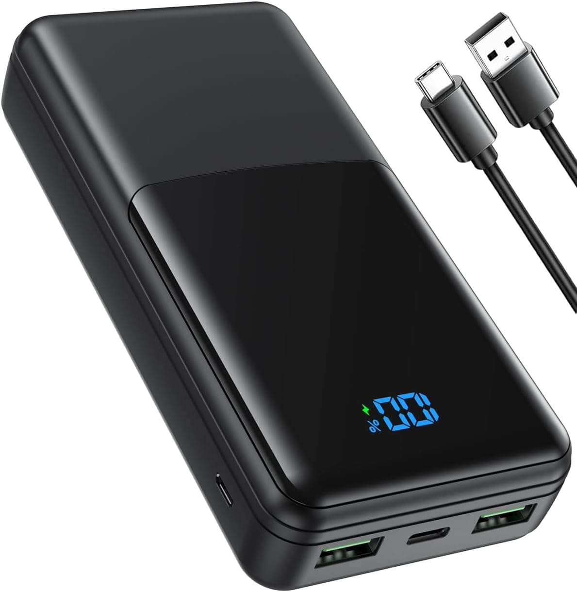 Coblob Bateria externa de carregamento rápido, 30 W 27000 mAh Power Bank bateria portátil, PD3.0 QC4.0 USB C (Entrada/saída) carregador portátil universal Powerbank compatível com telemóvel, tablets