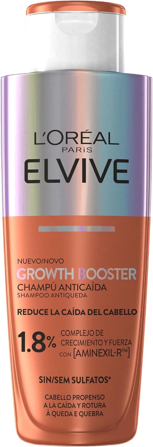 L'Oréal Paris Elvive Growth Booster Shampoo anti-queda 200 ml sem sulfatos* (*sem surfactantes sulfatados)