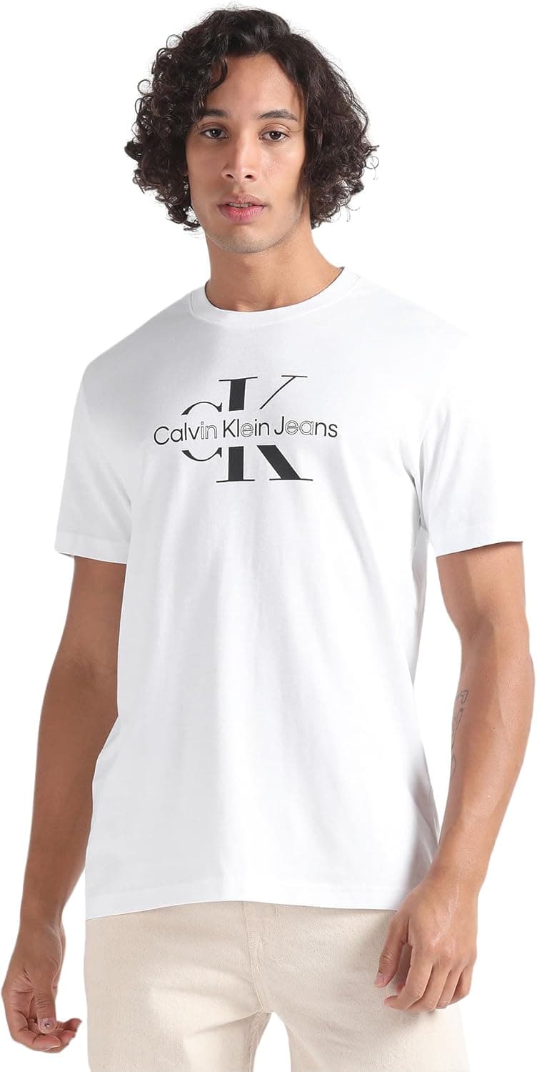 Calvin Klein T-shirt com design de monográfico para homem