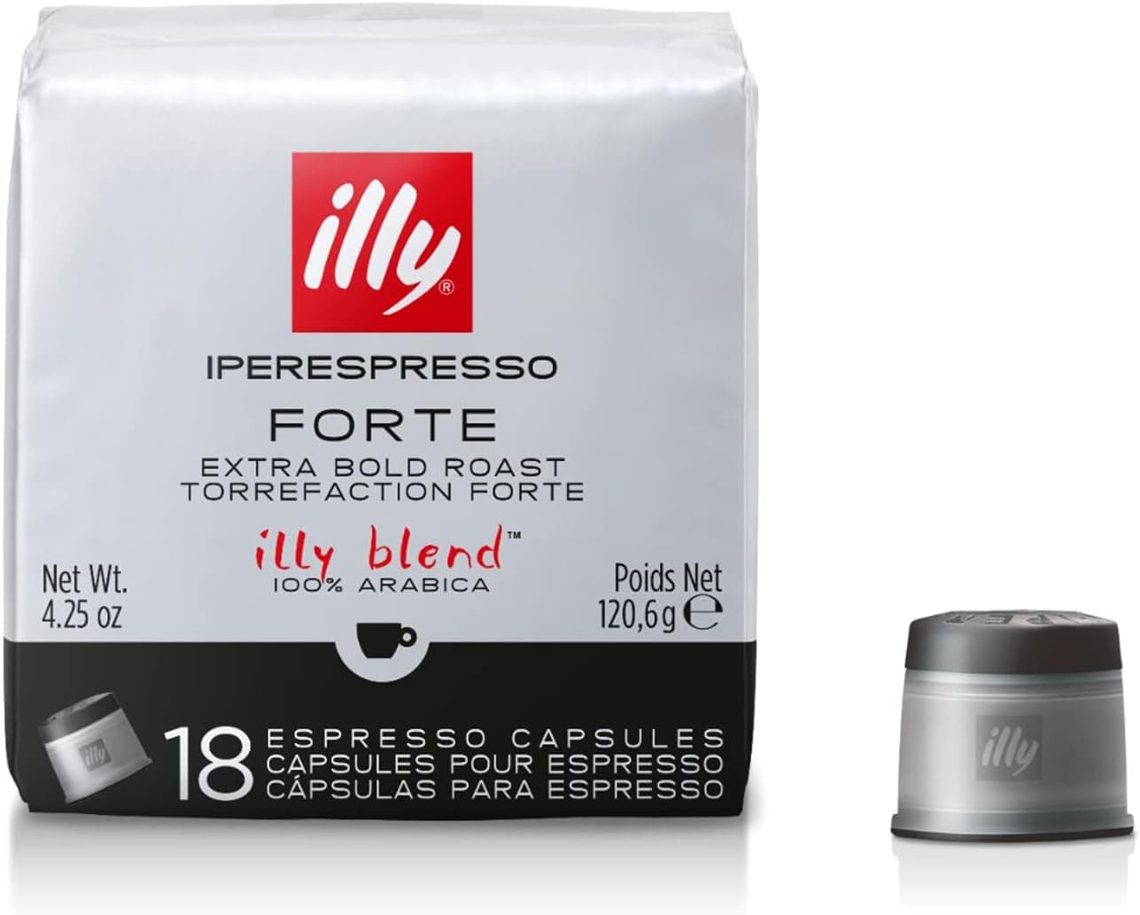 Illy Café Cápsulas café Iperespresso Torre FORTE, 6 pacotes de 18 cápsulas, total 108 cápsulas