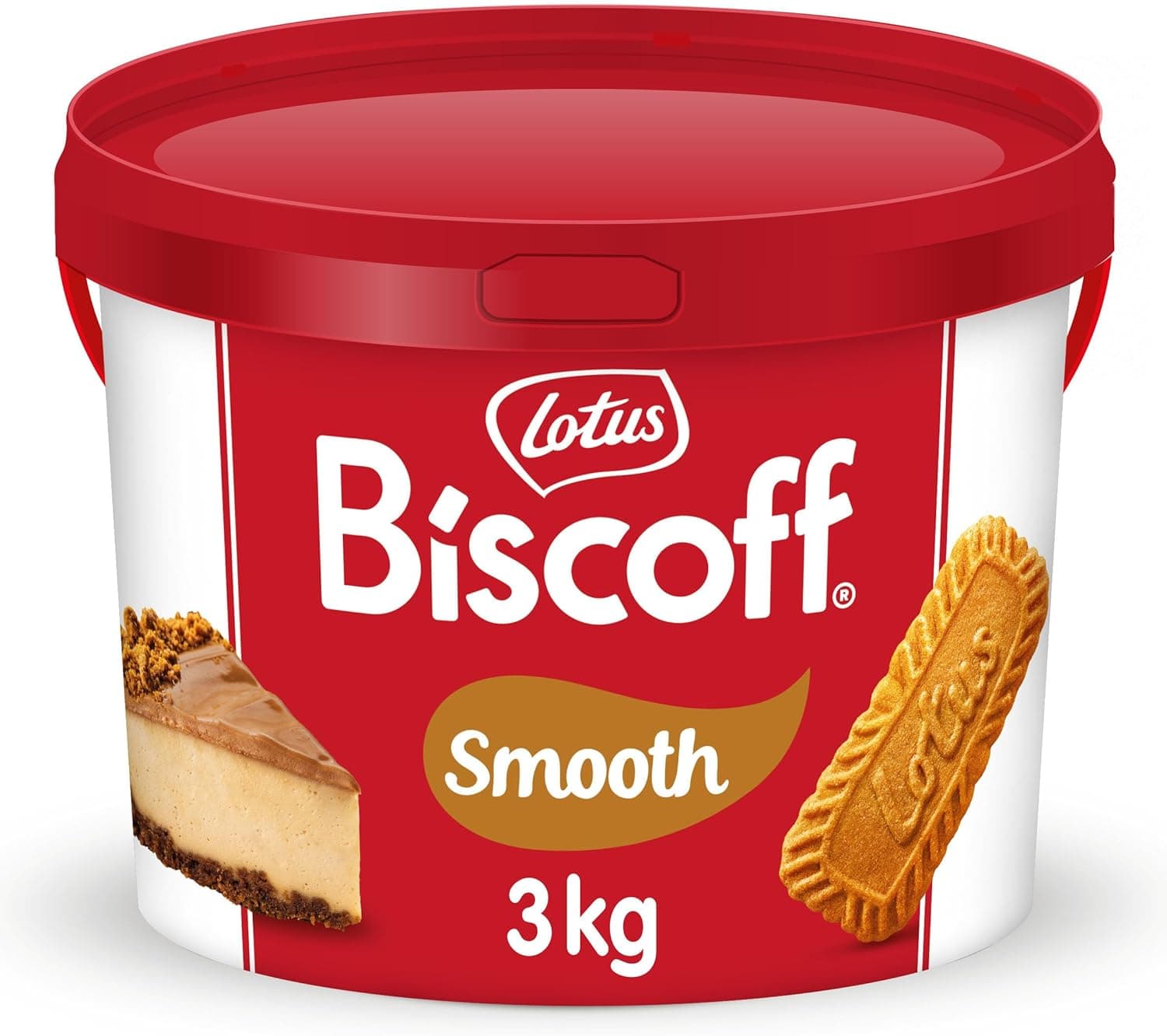 Lotus Biscoff Creme para espalhar, cremoso sabor de biscoito caramelado, vegano, sem frutos secos, sem corantes nem aromas adicionados, 3 kg