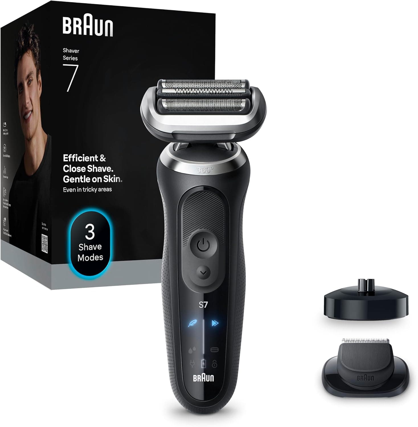 Braun Series 7 72-N4200S | Máquina de barbear elétrica para homem com acessório