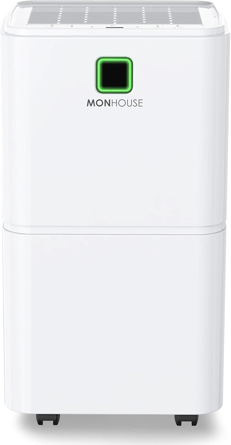 MONHOUSE Deshumidificador digital de 12 l/dia - modo de repouso, temporizador de 24 horas - removedor de mofo, humidade e condensação elétrica portátil - absorvente de humidade silencioso