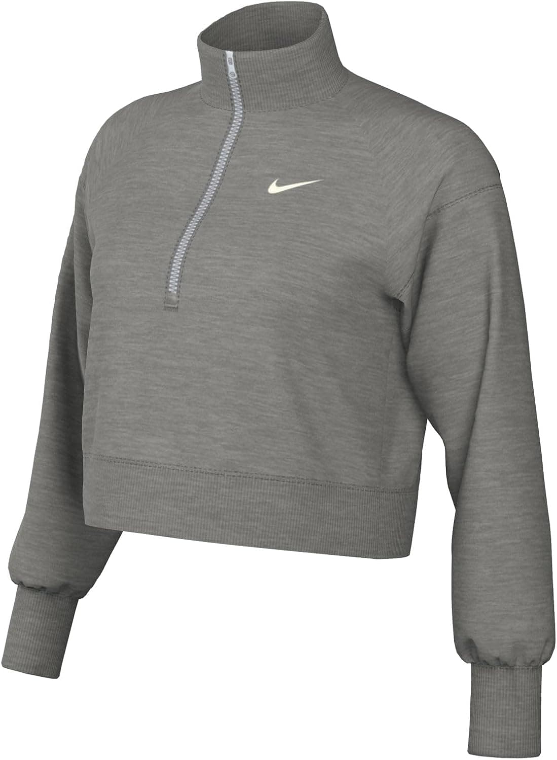 Nike Phnx FLC Qz Crop | Sweatshirt crop para mulher em cinzento