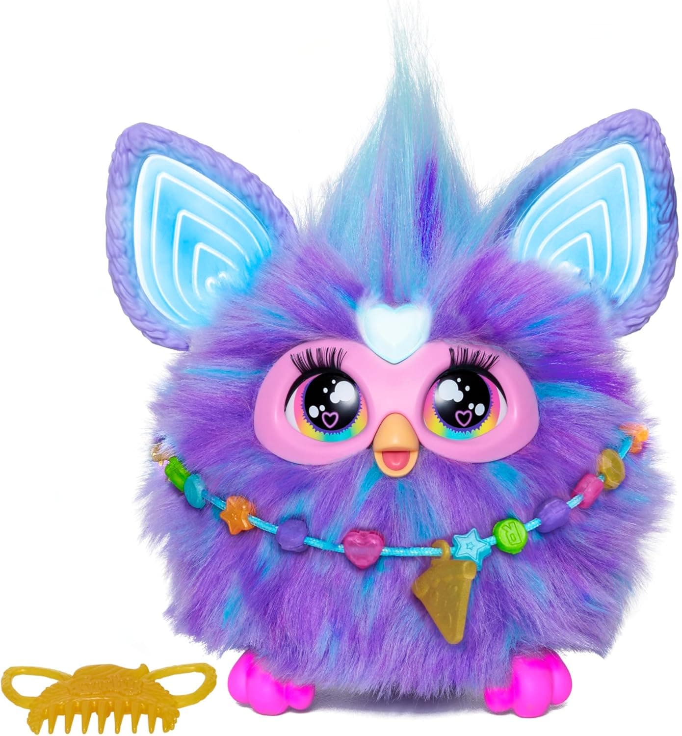 Furby Brinquedo interativo de peluche lilás versão em espanhol