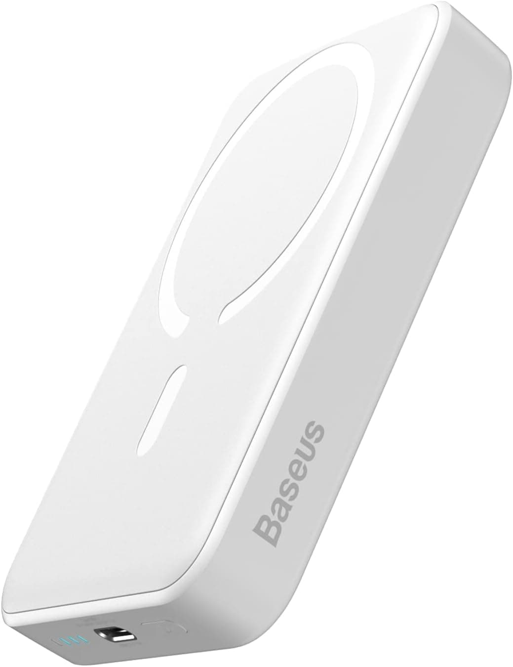 Baseus Magsafe Power Bank 10000 mAh, bateria externa magnética sem fios para iPhone 15/14/13/12 séries, PD 20W USB-C Mini Powerbank carregamento rápido, branco