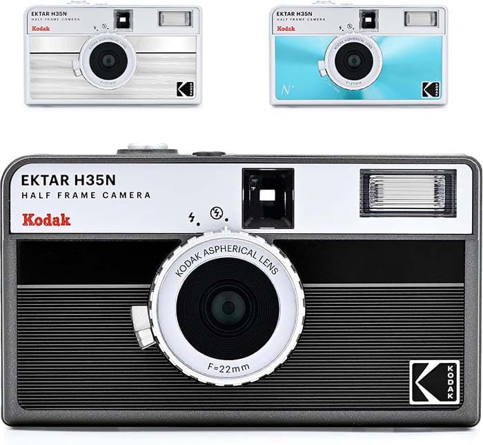 Kodak Ektar H35N Câmara de filme de meio quadro 35 mm, função da lâmpada, filtro de estrela, lente revestida (película e bateria não incluídas)