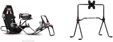 Next Level Racing F-GT Lite Formula & GT Foldable Simulator Cockpit and Lite Free Standing Monitor Stand - Bundle