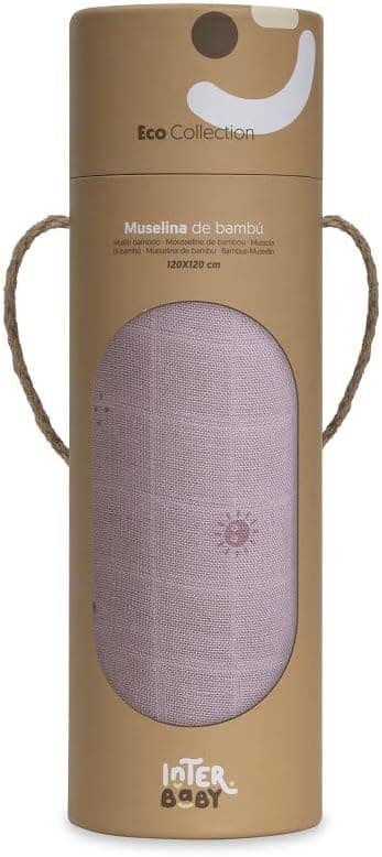 Interbaby Toalha Muselina de bambu para bebés 1,20 x 1,20