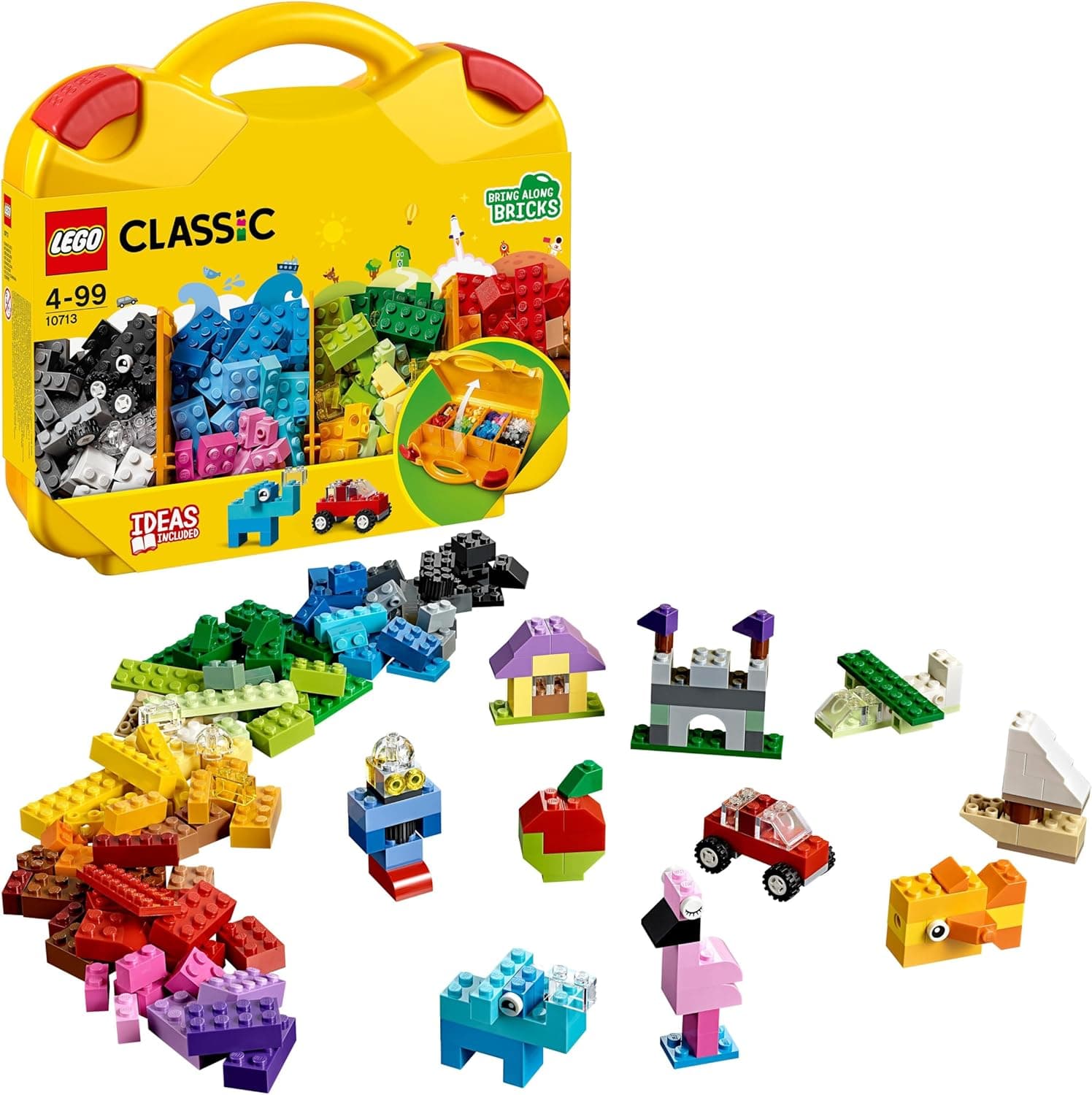 LEGO 10713 Classic Maletín Creativo, Juguete de Almacenamiento de Ladrillos de Colores para Niños Pequeños, Juego de Construcción, Idea de Regalo