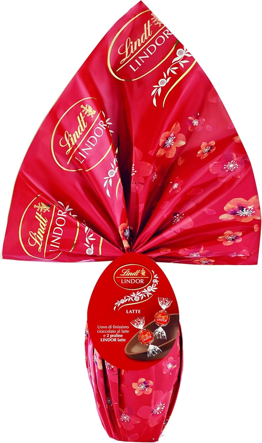Lindt LINDOR Ovo de Páscoa chocolate com leite, enchimento de lindor, presente, figura de páscoa, cremoso e suave, 120 g