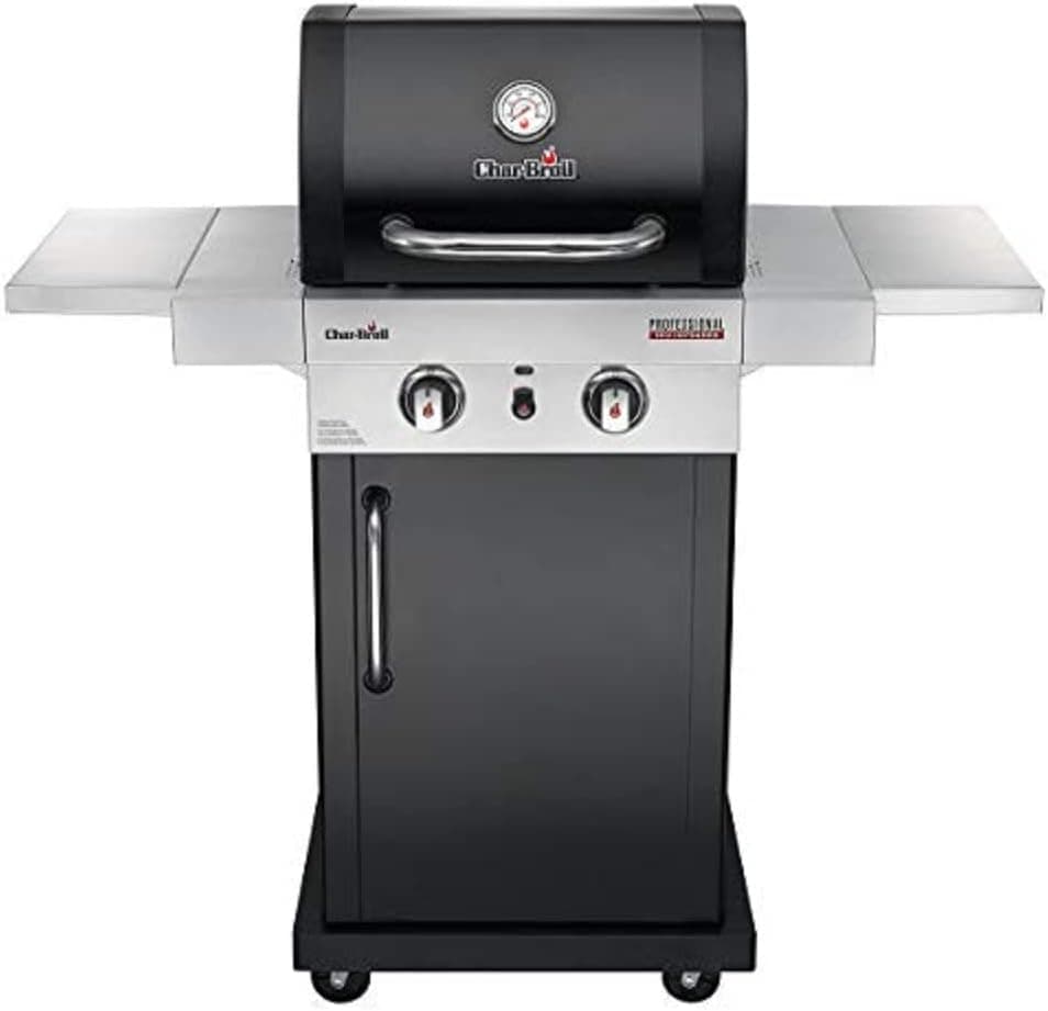 Char-Broil Professional Série 2200 B: Churrasco a gás com dois queimadores com tecnologia TRU-Infrared™, acabamento em preto.