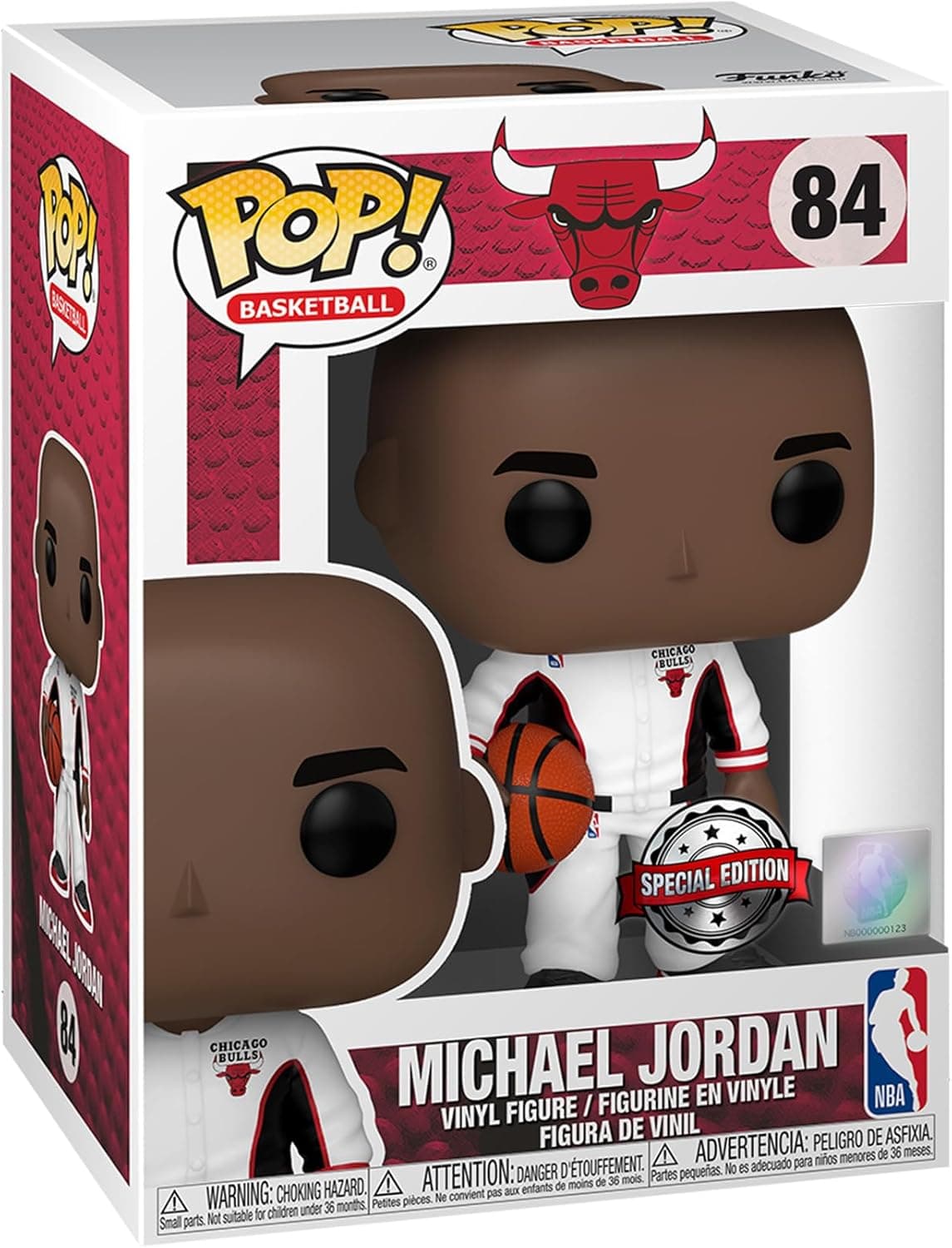 Funko Pop! NBA: Chicago Bulls - Michael Jordan - (Bulls White Warmup) - Figura de vinil colecionável - ideia de presente - Mercadoria Oficial - Brinquedos para crianças e adultos - Fãs de desporto