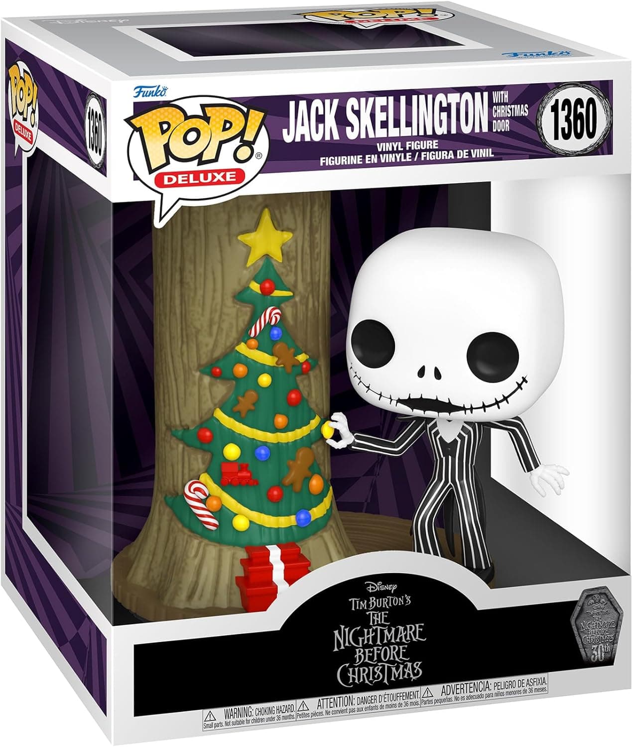 Funko Pop! Deluxe: Disney The Nightmare Before Christmas 30th - Jack Skellington With C.Town Door - Figura de vinil colecionável - ideia de presente - Mercadoria oficial