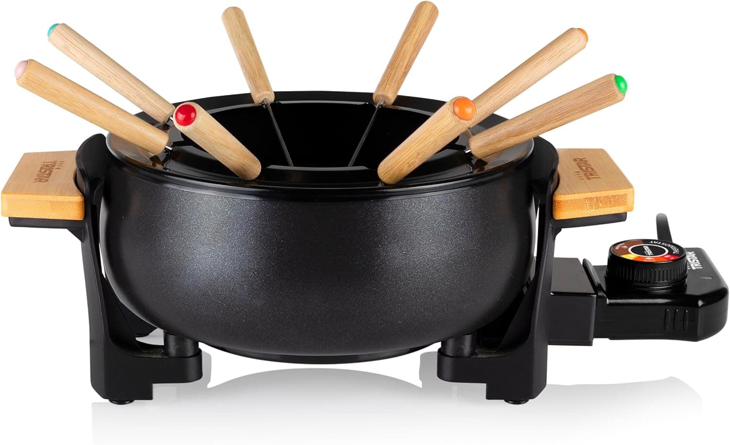 Tristar FO-1108 Fondue de bambu, capacidade 1,5 l, adequado para 8 pessoas