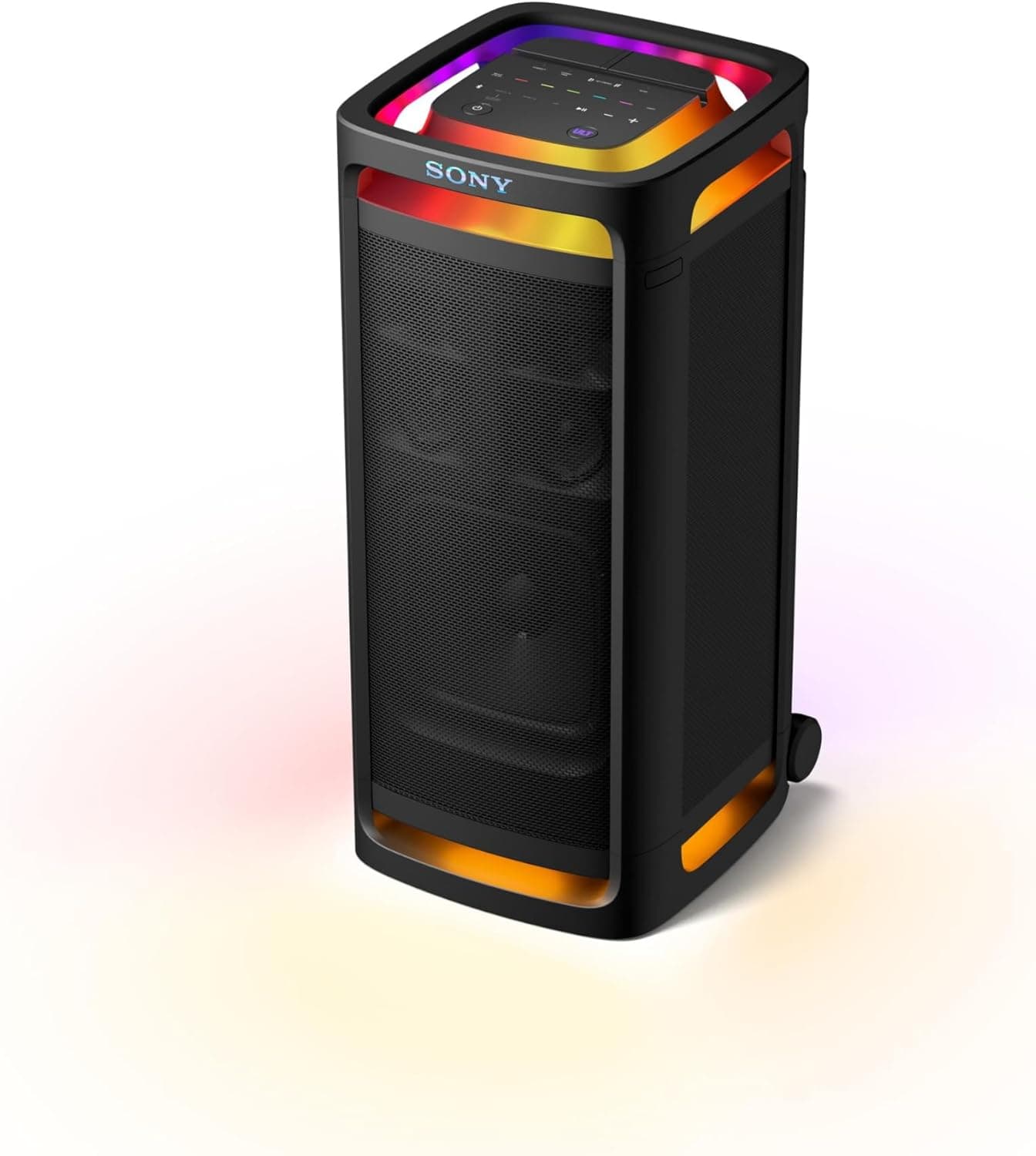 Sony ULT Tower 9AC Altifalante Bluetooth definitivo para festas, alimentação de rede, 2 modos ULT Power Sound, altifalante X-Balanced, iluminação e som 360, entradas para karaoke, preto