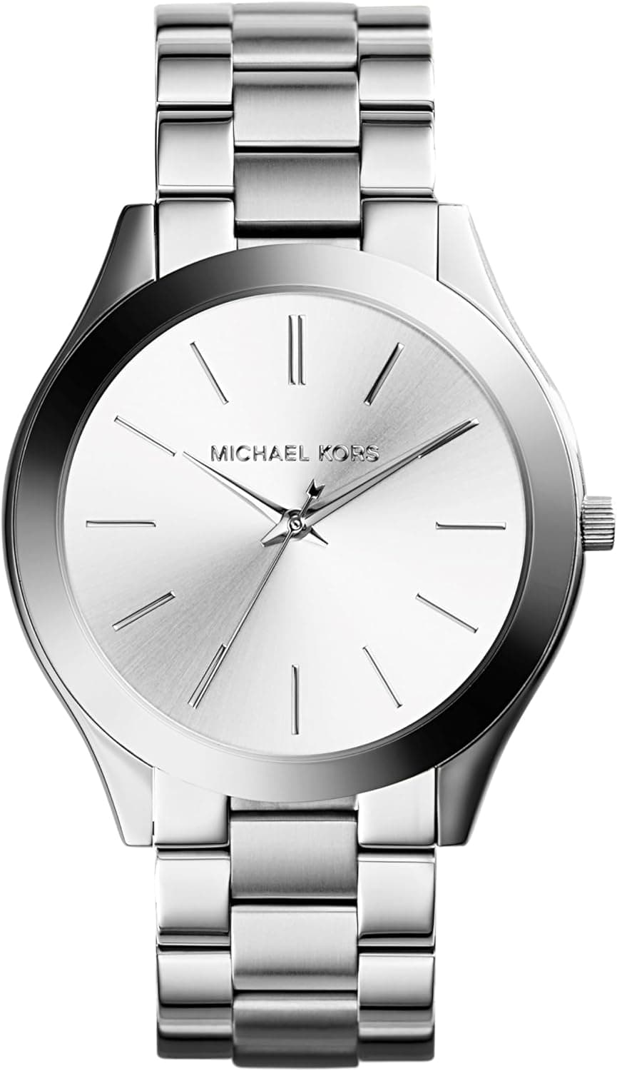 Michael Kors Runway Relógio para mulher, movimento de quartzo com correia de aço, cerâmica ou pele
