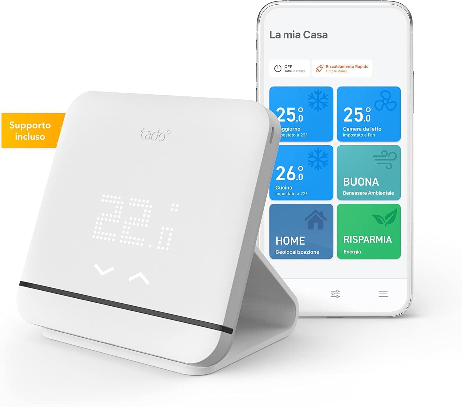 tado ° Comando ar condicionado universal inteligente com base, controlo digital app economiza energia: fácil instalação, compatível com dispositivos Alexa, Siri e Google Assistant